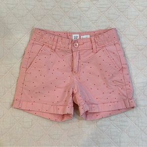 Gap girls pink stars chino shorts size 7